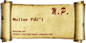 Moller Pál névjegykártya